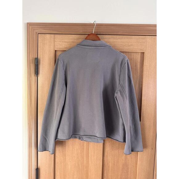 Frank & Eileen Mini Belfast Crop Knit Peacoat In Elephant Women’s size Medium - Picture 6 of 15